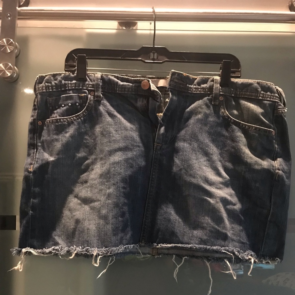 Denim mini skirt